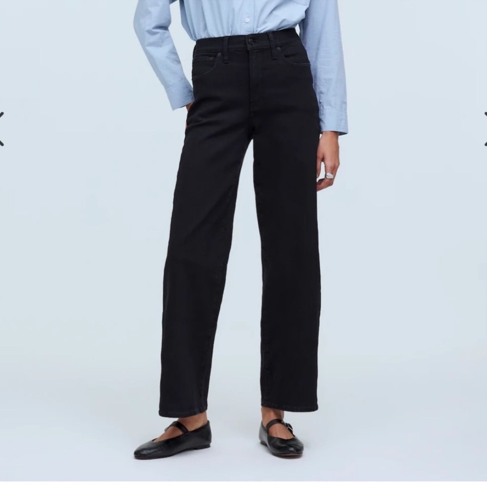 MADEWELL NWT BLACK WIDE LEG JEANS The Perfect Vintage Wide-Leg Jean size 30